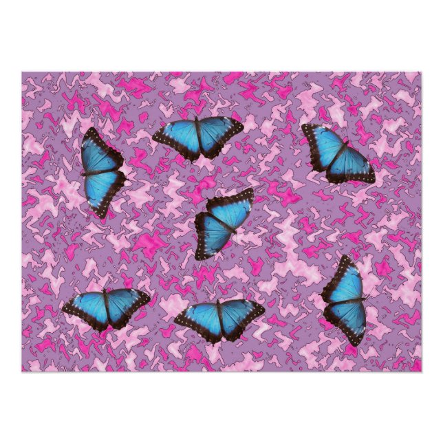 Butterfly Camouflage Pattern Office Peace Destiny Poster (Vorderseite)