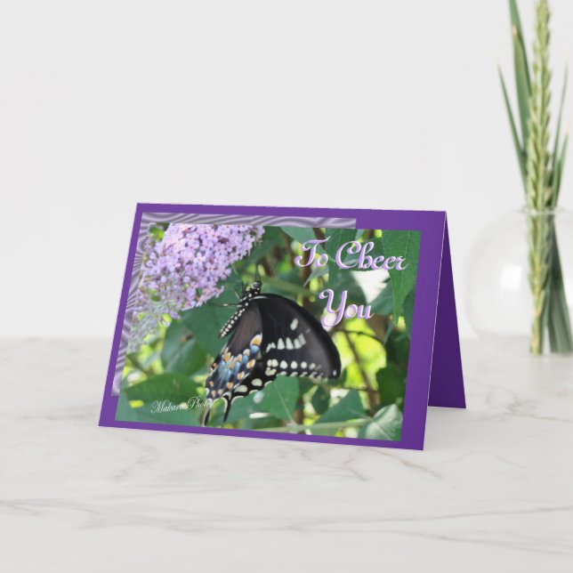 Butterfly Cheer anpassen Karte (Vorderseite)