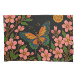 Butterfly Cherry Blossom Moon Kissenbezug
