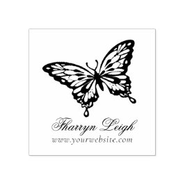 Butterfly Chic Branding | Modernes Beruflich Gummistempel