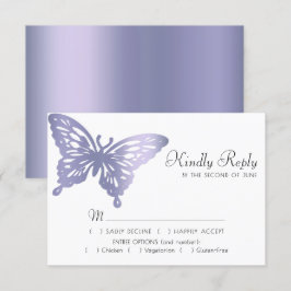 Butterfly Chic | Lila Violettmehl aus Dusty Lavend RSVP Karte