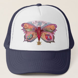Butterfly Cigar Antikes Gemälde Truckerkappe
