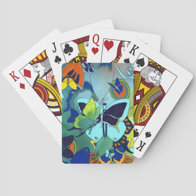 Butterfly Collage Poker Spielkarten (Rückseite)
