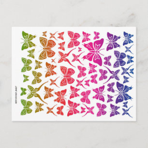 Butterfly Collage Postkarte