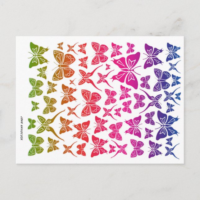 Butterfly Collage Postkarte (Vorderseite)