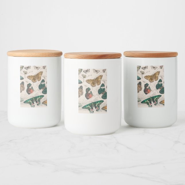 Butterfly Collection Antike Schmetterlinge Lebensmitteletikett (Flaschen)