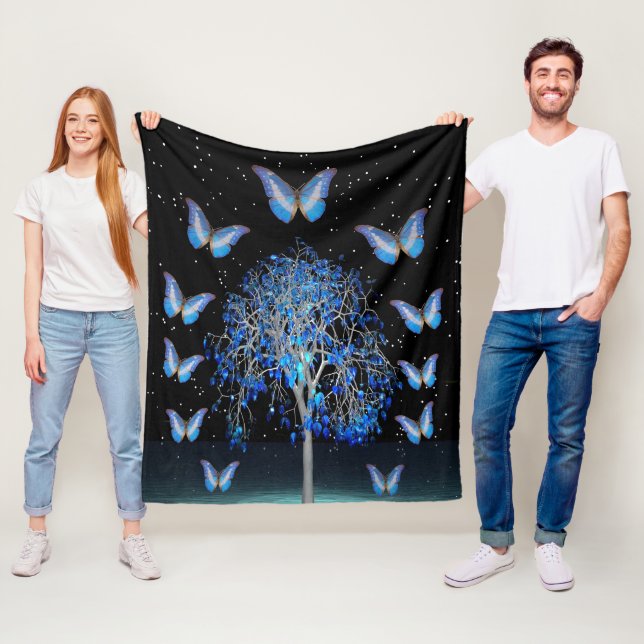 Butterfly Crystal Tree Fleece Blanket (Beispiel)