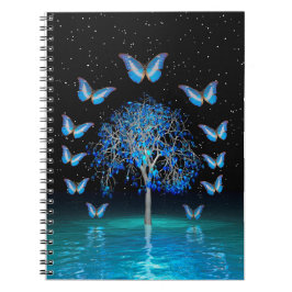 Butterfly Crystal Tree Spiral Foto Notebook Notizblock