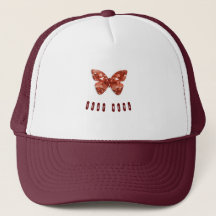 Butterfly Custom Image Text Here White and Maroon