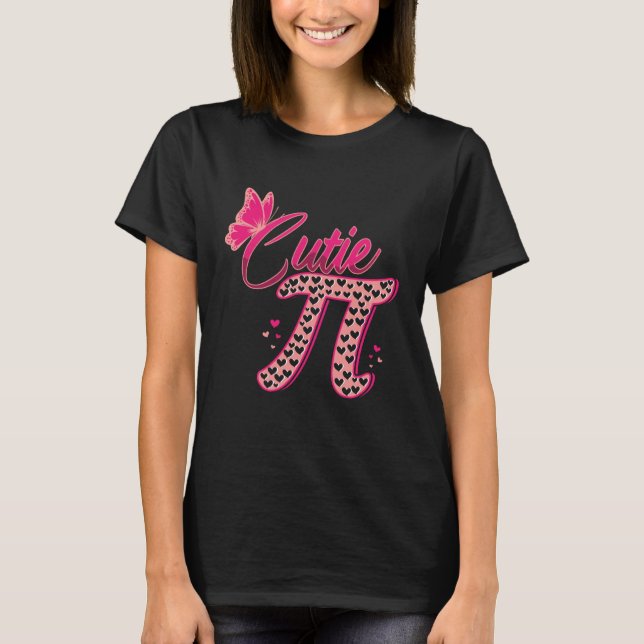 Butterfly Cute Pi Math Holiday Mathematics Pi Day T-Shirt (Vorderseite)