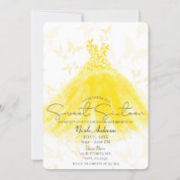 Butterfly Dance Yellow Dress Sweet 16 Party