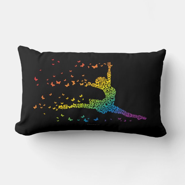 Butterfly Dancer Lumbar Kissen (Vorderseite)