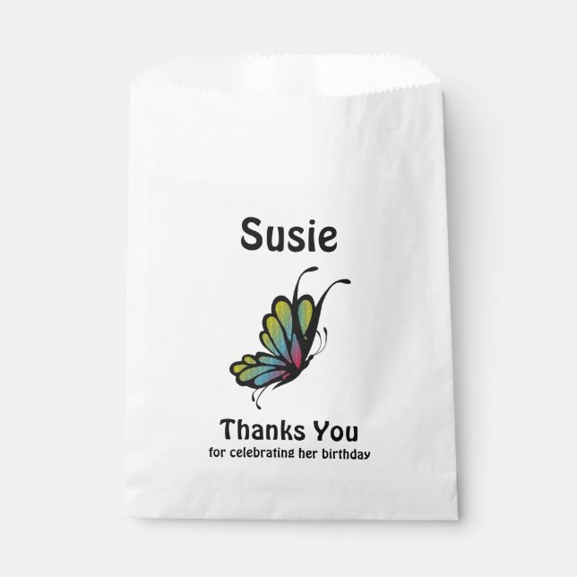 Butterfly Danke Geschenktütchen (Vorderseite)
