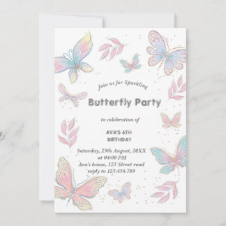 Butterfly-Design Einladung