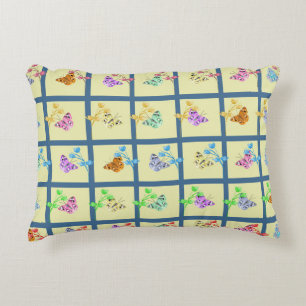 Butterfly-Design in Gelb mit Blume Dekokissen