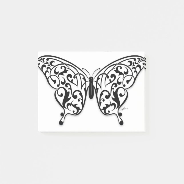 Butterfly_Design Post-it Klebezettel (Vorderseite)