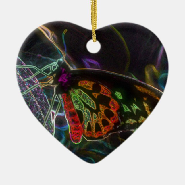 Butterfly Digitale Kunst - Natur-Ornament Keramik Ornament (Vorne)