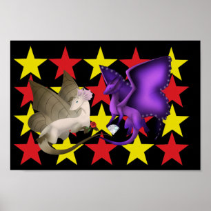 Butterfly Dragons Best Friends Stars Poster