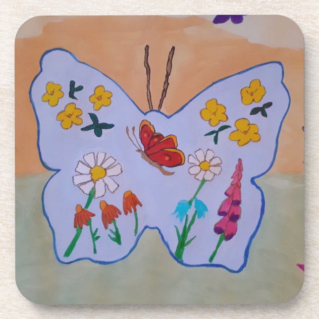Butterfly Dream Hard Plastic Untersetzer (Vorderseite)