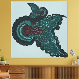 Butterfly Dreams:A Fusion of Flowers and Fantasy Leinwanddruck
