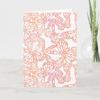 Butterfly Dreams (Peach) Leere Karte