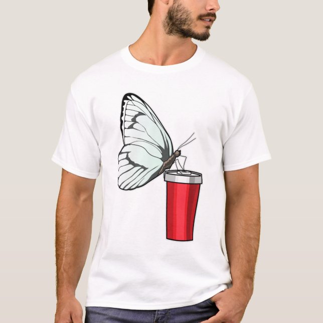 Butterfly Drink Tasse T-Shirt (Vorderseite)