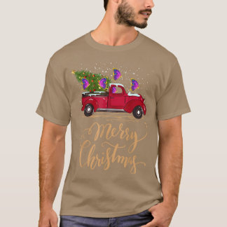 Butterfly Driving Christmas Tree Truck Butterfly C T-Shirt