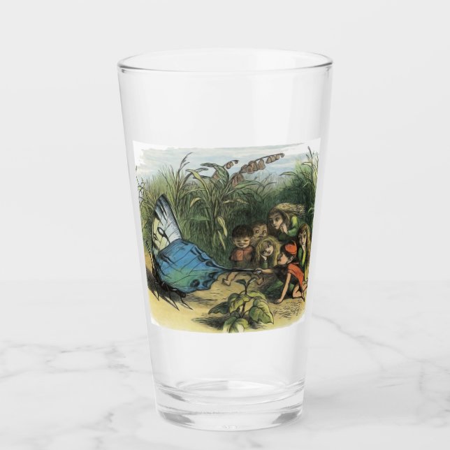 Butterfly Elf Artwork Niedlich Elves Schmetterling Glas (Vorderseite)