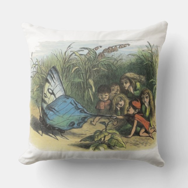Butterfly Elf Artwork Niedlich Elves Schmetterling Kissen (Vorderseite)