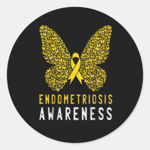 Butterfly-Endometriose-Aufklärung Monat Runder Aufkleber