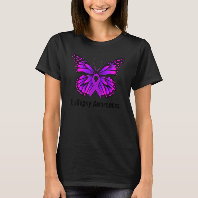Butterfly Epilepsy Epilepsy Awareness apparel Epil T-Shirt (Vorderseite)