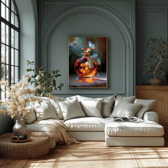 Butterfly Essence - Verzaubertes Blumenparfüm Leinwanddruck (Von Creator hochgeladen)