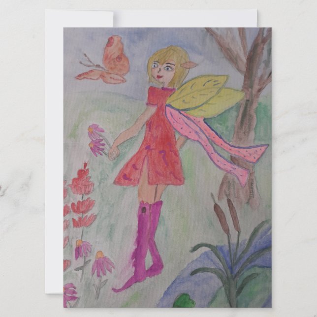 Butterfly Faible Flat Greeting Card (Vorderseite)
