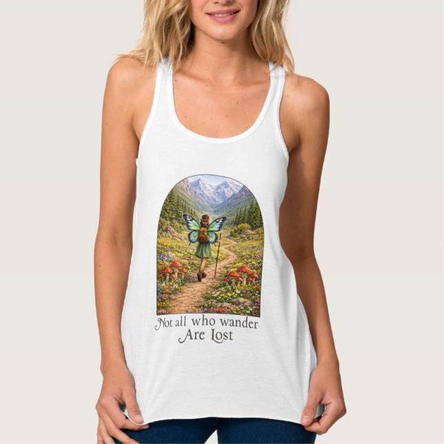 Butterfly Fairy Mountain Hiker | Fairycore Flower Tank Top (Vorderseite)
