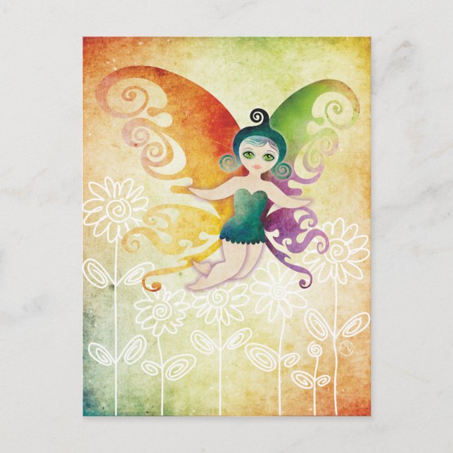 Butterfly Fairy Postcard Postkarte (Vorderseite)