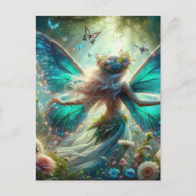 Butterfly Fairy Postkarte (Vorderseite)
