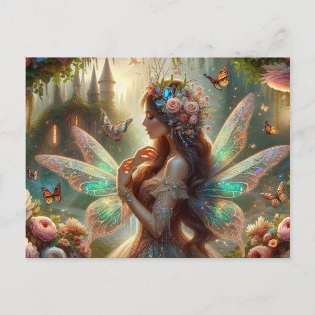 Butterfly Fairy Postkarte (Vorderseite)