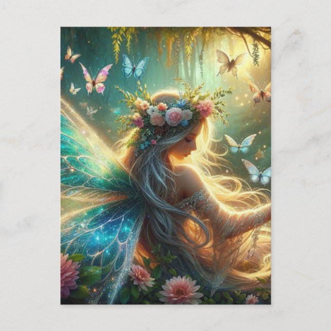 Butterfly Fairy Postkarte (Vorderseite)