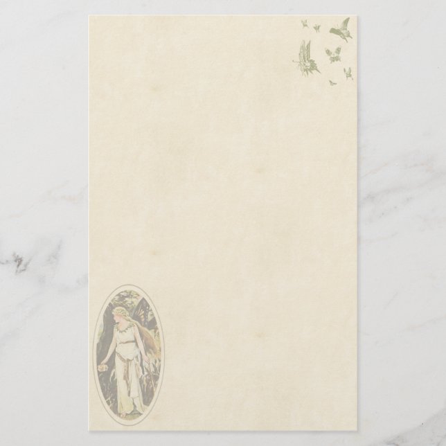 Butterfly Fairy Stationery Briefpapier (Vorderseite)