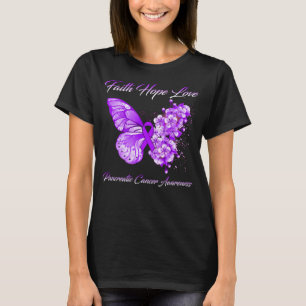 Butterfly Faith Hope Liebe Bauchspeicheldrüsenkre T-Shirt