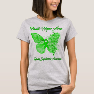 Butterfly Faith Hope Liebe Kabuki Syndrom Awarenes T-Shirt
