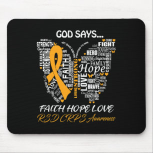 Butterfly Faith Hope Liebe Rsd Crps Sensibilisieru Mousepad