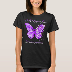 Butterfly Faith Hope Liebe Sarcoidose Bewusstsein T-Shirt