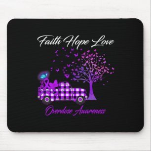 Butterfly Faith Hope Liebe Überdosierung Bewusstse Mousepad