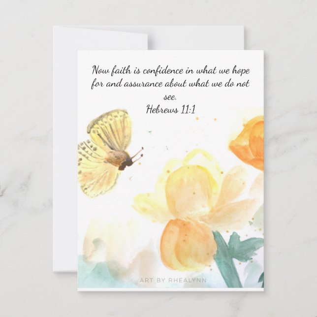 Butterfly Faith Mitteilungskarte (Vorderseite)