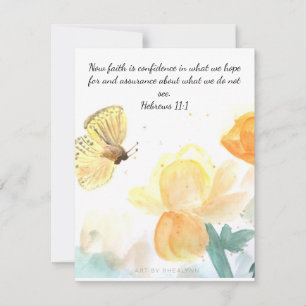 Butterfly Faith Mitteilungskarte
