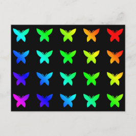 Butterfly Farbenfrohe Regenbogenfarben Niedliche S Postkarte