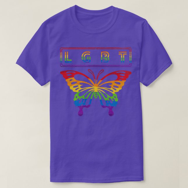Butterfly farbige LGBT T-Shirt (Design vorne)