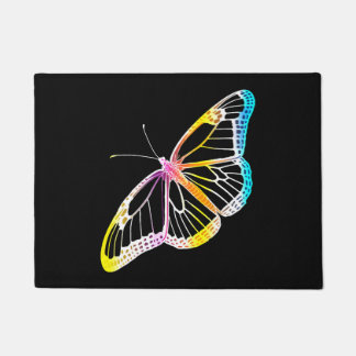 Butterfly-farbiger Monarchen-Regenbogen Zeichnend Fußmatte