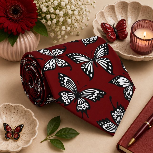 Butterfly farbiges Muster Krawatte (Von Creator hochgeladen)